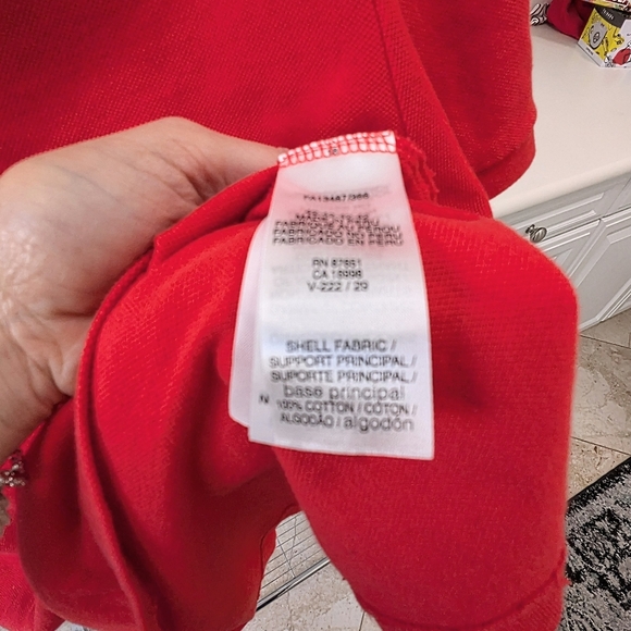 NWOT Bright Red Lacoste Polo Shirt 42 - Picture 8 of 8